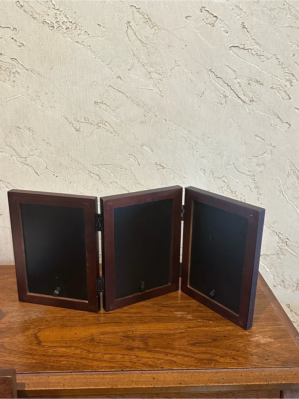 Carr Frames Walnut 4x6 Triple Picture Photo Frame